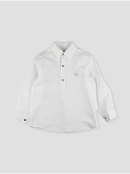 Camisa cuello camisero blanca