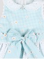 Girl gingham daisy romper
