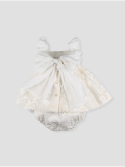Bautizo baby girl dress and bloomers