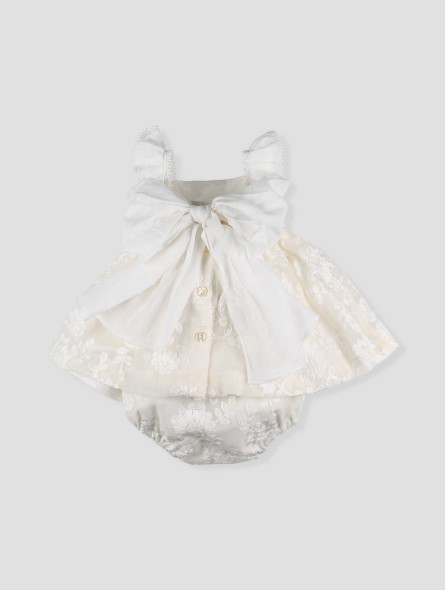 Bautizo baby girl dress and bloomers