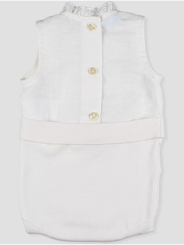 Pelele punto y tela Bautizo