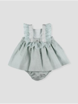 Flores baby dress with bloomers