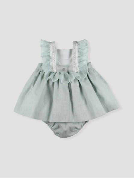 Flores baby dress with bloomers