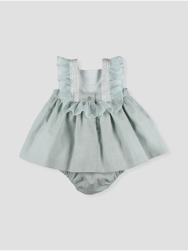 Flores baby dress with bloomers