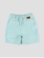 Boys green stripe shorts