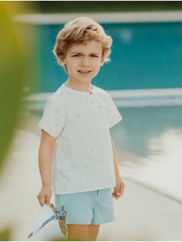 Playa striped green shorts