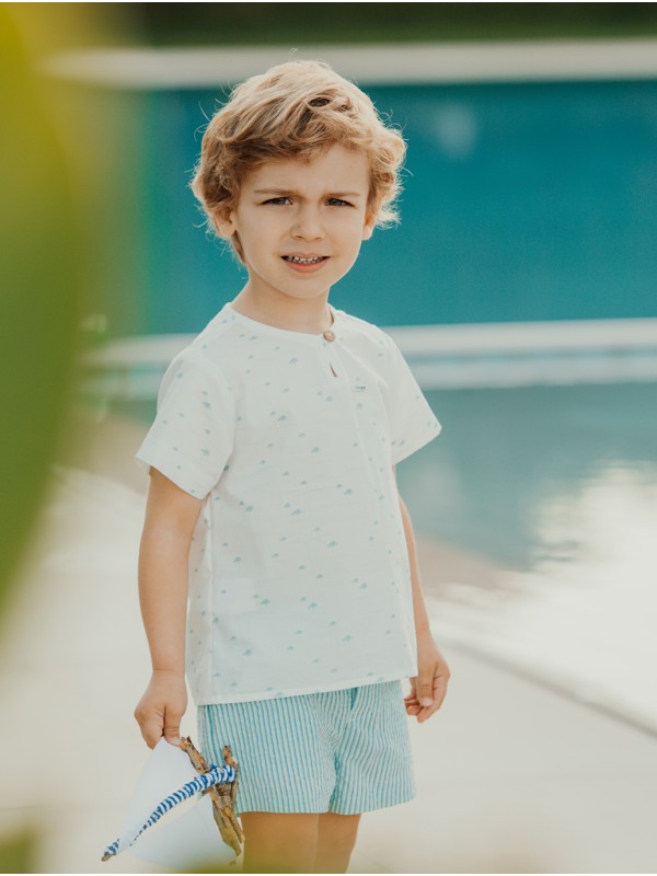 Playa striped green shorts