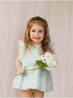 Flores baby dress with bloomers
